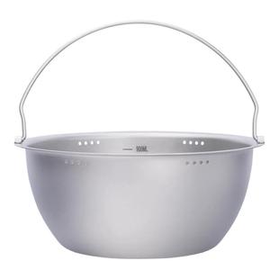 纯钛户外露营煮饭锅有孔内胆配件炖煮焖便捷沥水篮子蒸隔蒸架蒸屉