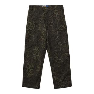 Battles美式休闲刺绣迷彩工装长裤机能多口袋休闲裤宽松