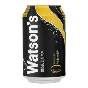 屈臣氏苏打水原味苏打汽水330ml*24瓶整箱气泡水饮料莫吉托香草味