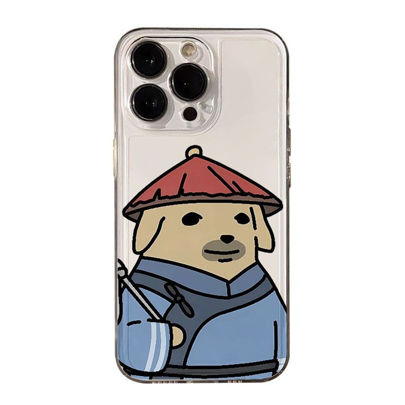 新款红米TURBO5搞怪iPhone14苹果13创意华为NOVA15透明12ProMax个性软小米17适用16PLUS手机壳情侣蘸酱狗皇帝