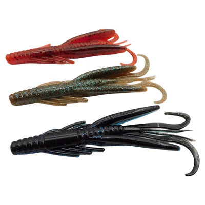 仿生软饵路亚虾形软饵拖尾虾