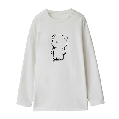 上衣加绒加厚打底衫宽松长袖