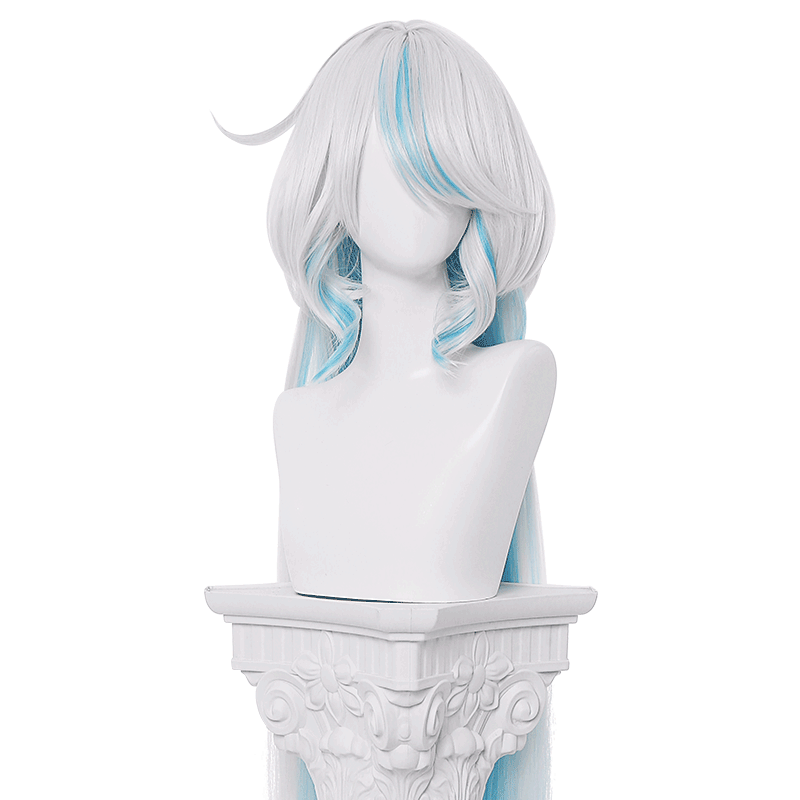 【漫囧】原神假發(fā) 楓丹水神芙卡洛斯神裝黑芙 cosplay假發(fā)現(xiàn)貨