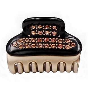 法式高端水钻中小号刘海小发抓夹法国旺多姆金半扎发公主头小爪卡