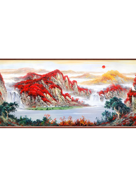 鸿运当头新中式客厅油画
