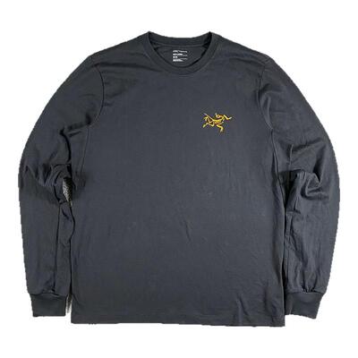 Arcteryx始祖鸟Multi Bird Logo Ls字母图片LOGO印花圆领长袖T恤