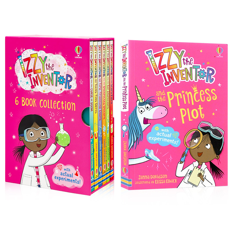 发明家伊兹7册全套英文原版 Izzy the Inventor 科学实验STEM 题材奇幻冒险儿童插画搞笑桥梁章节书科学实验题材儿童英语阅读