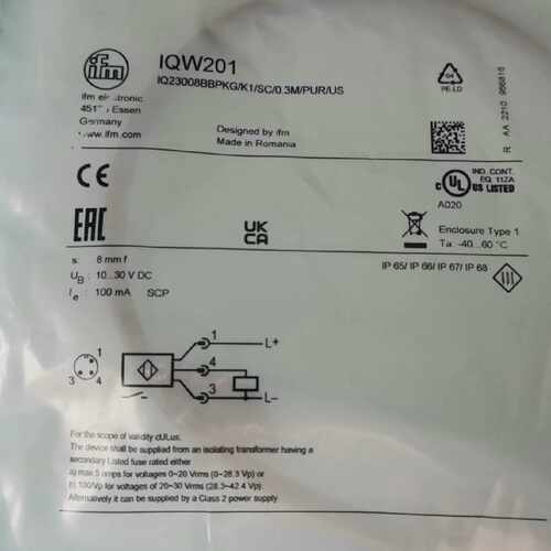 议价IQW201易福门长距离传感器 全新原装现货