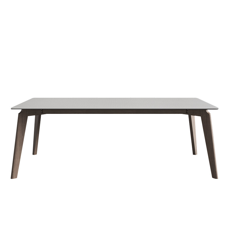 拉米娜太空系Filo岩板餐桌 进口白蜡木实木桌 北欧现代长方形饭桌