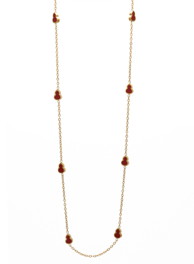 ZOXI红色葫芦项链轻奢小众高级感