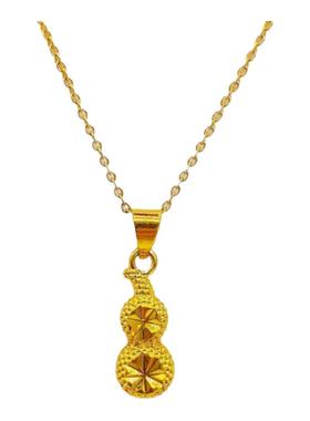 葫芦项链女中国风钛钢锁骨