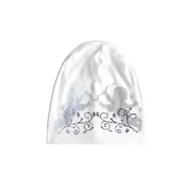 innomoood 复古花纹印花藤蔓设计感冷帽薄款春夏显脸小弹力针织帽