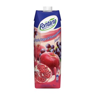 塞浦路斯进口fontana芳塔娜石榴汁苹果葡萄汁1L0添加复合果汁饮品