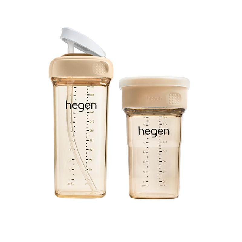 Hegen海格恩吸管杯高颜值便携刻度吸管学饮杯组合PPSU防呛喝水杯