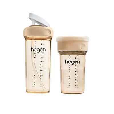 Hegen海格恩吸管杯高颜值便携刻度吸管学饮杯组合PPSU防呛喝水杯