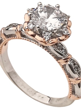 vintage在逃公主双色镀金仿真钻