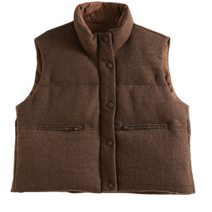 羽绒马甲女款2025冬季新款外穿羽绒背心立领百搭时尚90白鹅绒外套