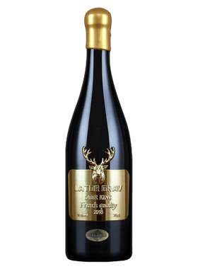 法国原酒进口红酒整箱 鹿王干红葡萄酒750ml单双支礼盒装自饮小酌