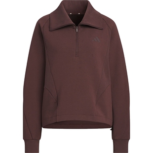 adidas阿迪达斯女子运动休闲半拉链套头衫卫衣KF2546