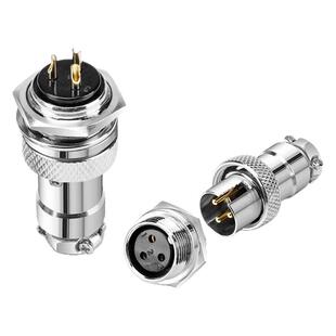 GX16航空插头公母头反装铜芯镀金DF16-2 3 4 5 6 7 8芯电缆连接器