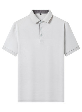 浪登羊毛珠地透气夏季POLO衫男