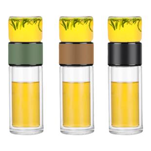 尚明玻璃茶水分离泡茶杯个人专用水杯男女办公室耐高温喝水茶杯子