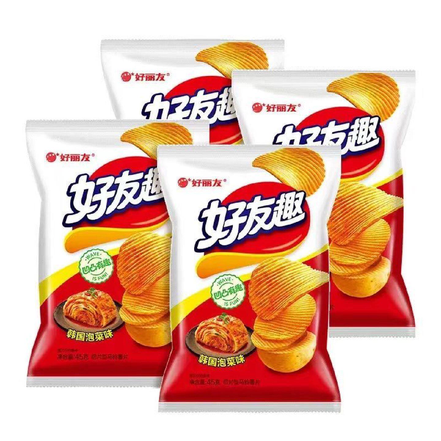 好友趣薯片韩国泡菜土豆薯条膨化有趣零食大礼包官方正品