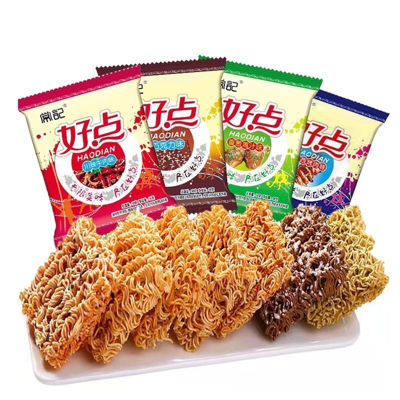 【推荐】常记好点掌心脆48g大包装干脆面干吃面方便面整箱批发价