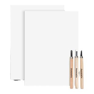 雪弗板版画专用雪弗板雕刻板A3A4学生美术生专用高密度雪弗板pvc板绘画板刻板油墨版画工具套装