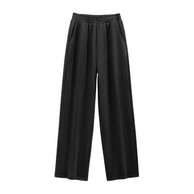 班尼路S&K系列灯芯绒直筒裤女冬季新款高腰显瘦加绒窄版阔腿裤女Q