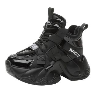 高帮老爹鞋女加绒2025年新款厚底百搭小个子内增高女鞋运动休闲鞋