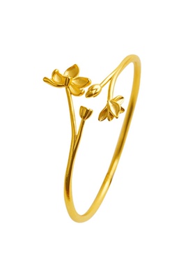 莲花手镯仿金女款可调节