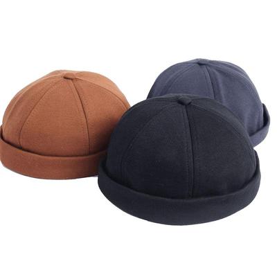 春秋纯棉无檐瓜皮帽清朝潮牌百搭