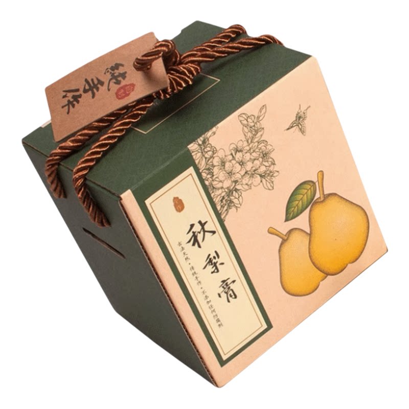 牛皮纸清新包装盒特色梨膏定做