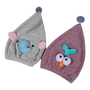 卡通浴帽洗头干发帽女可爱超强吸水速干儿童加厚长发包头巾干发巾