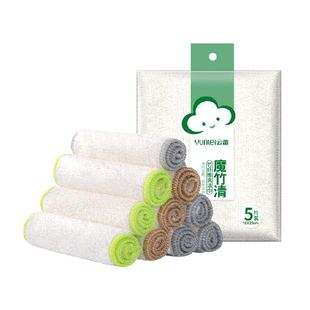 云蕾竹纤维抹布5片装去油厨房清洁吸水除油洗碗布新老款随机发