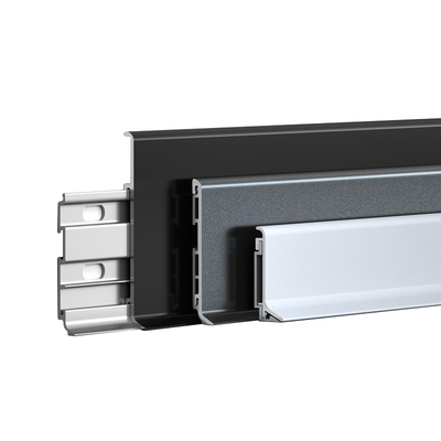 新款铝合金踢脚线奶油风菱花白