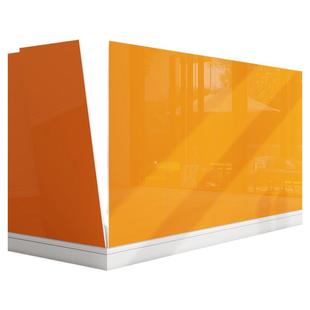 墙裙护墙板pvc自粘仿瓷砖墙板防水防潮肤感墙纸橙色墙裙贴纸自粘