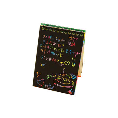 儿童炫彩刮画纸学生迷你小号黑色