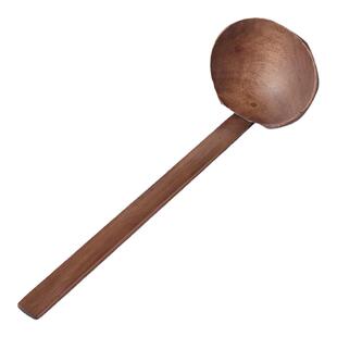 日式木质拉面勺子家用饭馆大汤勺火锅勺漏勺吃面兰州长柄木勺商用