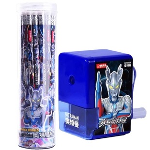 奥特曼铅笔男孩正版小学生一年级专用2b学习用品hb2比幼儿园初学者带橡皮卡通三角笔杆儿童文具套装洞洞铅笔