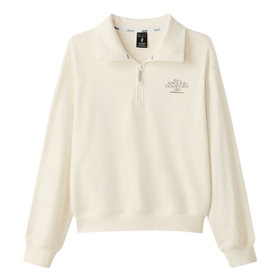 Skechers斯凯奇冬女针织套头衫半拉链翻领卫衣 L424W002/00V7