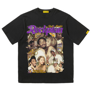 【科比合集】摇滚计划球星美式短袖T恤男印花篮球衣圆领潮牌百搭