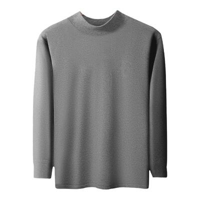 浪莎男士秋衣单件上衣纯棉半高领