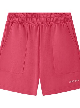 斯凯奇短裤男女夏季休闲运动外穿健身跑步宽松裤子 L225W232-01N1