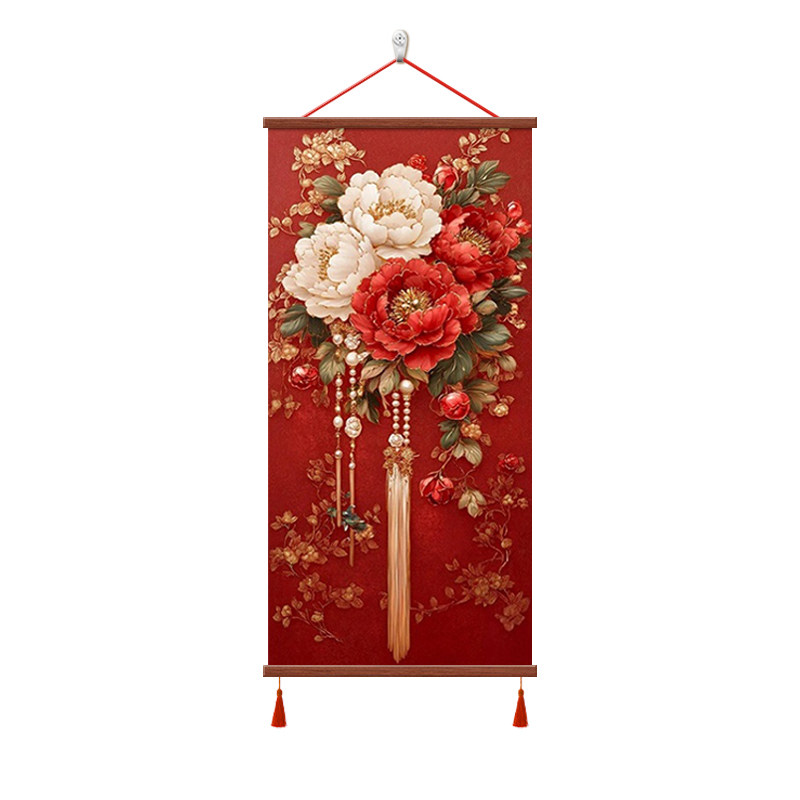 2026新款牡丹花装饰画结婚玄关画