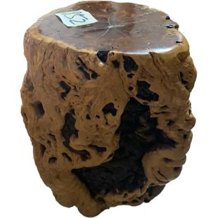 枣木墩子根雕凳子原木树桩实木树墩茶几圆凳花架奇石底座雷击木45