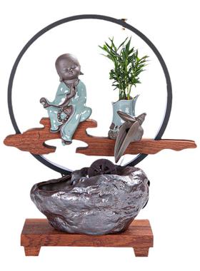 循环流水摆件喷泉乔迁开业灯圈