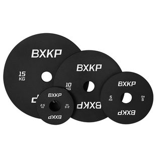 白熊快跑BXKP纯钢杠铃片力量举钢片力量片大孔哑铃健身深蹲硬拉挂