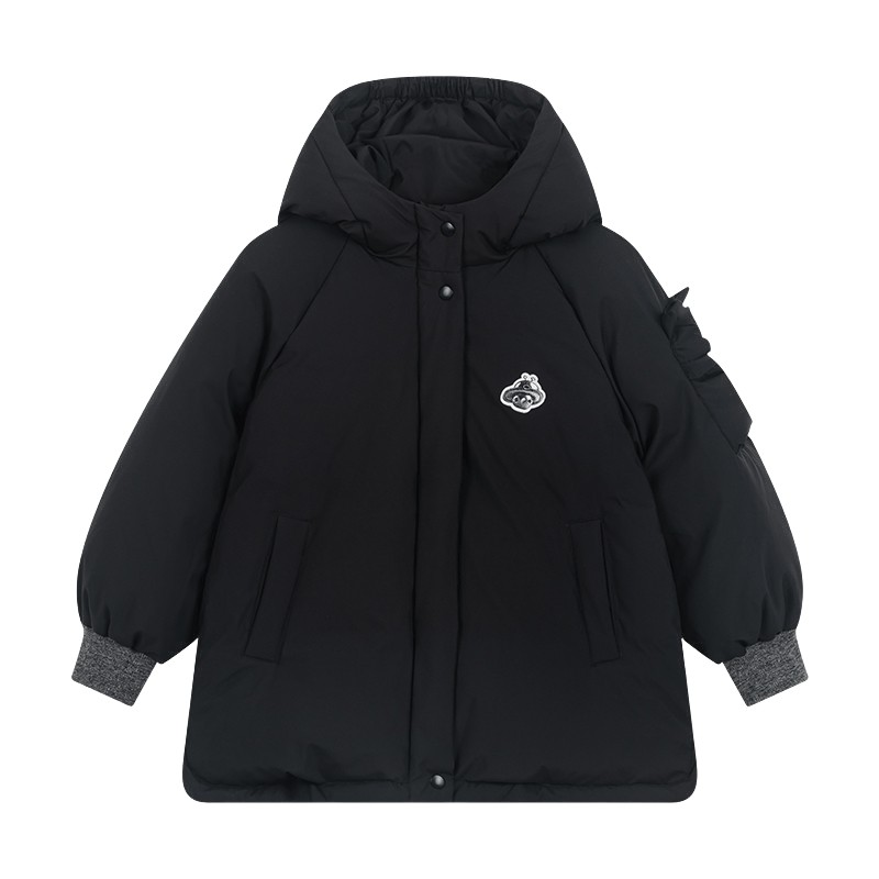 马拉丁儿童羽绒服25冬新款男小童立体抱抱兽三防连帽羽绒服